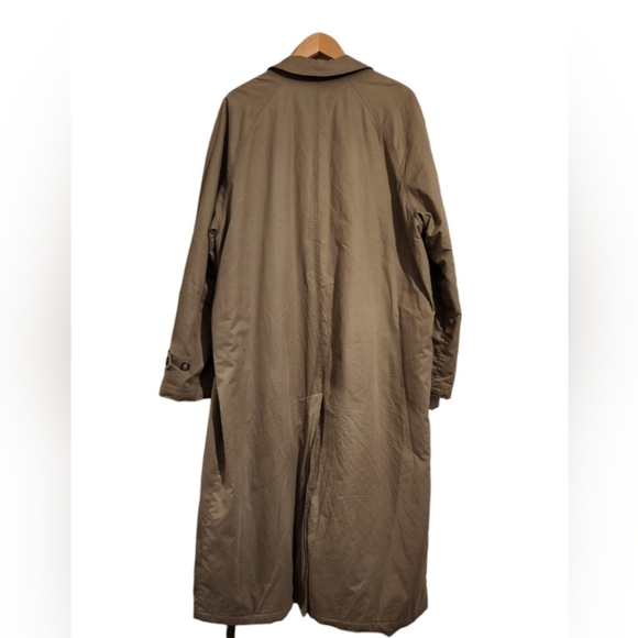 Giorgio Armani Tan/Green Long Trench Coat Fully Lined - Picture 4 of 8